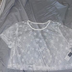 Mesh Star Crop Top